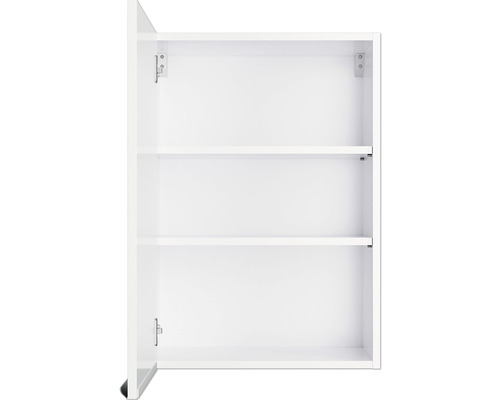 Open witte badkamerkast met drie planken