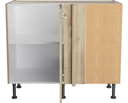 Onderkast met open deur, interieur met plank