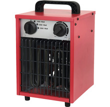 Rode elektrische kachel met verwarmingselement en draagbeugel