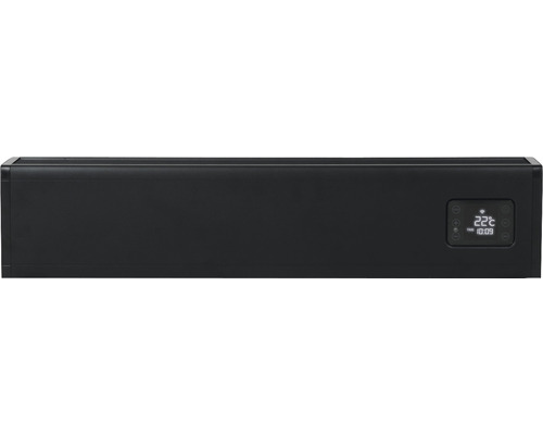 Zwarte airconditioner met digitaal display