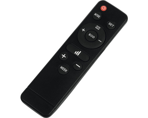 Zwarte afstandsbediening met meerdere knoppen