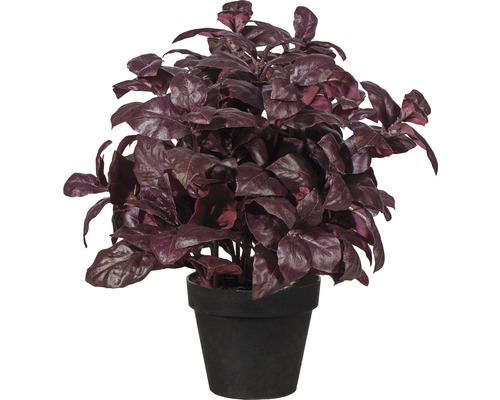 Kunstplant Basilicum rood in pot H 30 cm