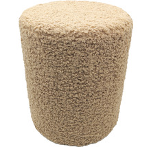Ronde poef met schapenvacht