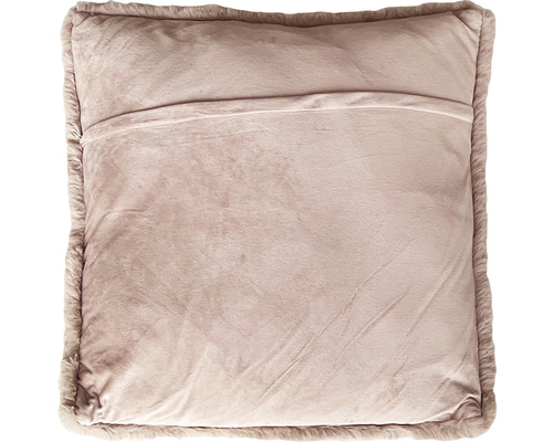 Vierkant kussen met een rand van imitatiebont