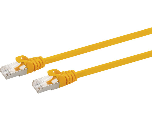 BLEIL Netwerk aansluitkabel Cat6 S/FTP geel, 200 cm Gele netwerkkabel met RJ45-connectoren