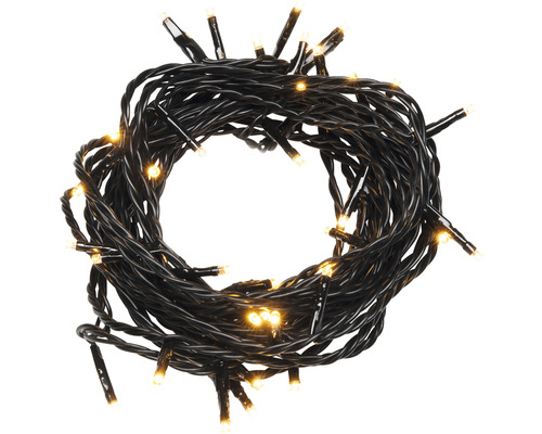 LED-lichtsnoer met zwarte kabel