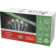 Verpakking van een meerkleurige led-lichtsnoer met donkergroene kabel voor gebruik binnenshuis