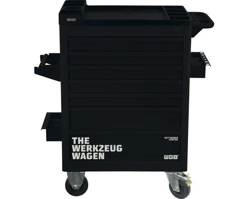 WGB Gereedschapswagen met 7 laden zwart (incl. 9 inlegmodules), 118-delig