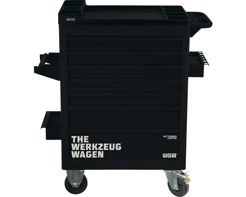 WGB Gereedschapswagen met 7 laden zwart (incl. 9 inlegmodules), 118-delig Gereedschapswagen met meerdere laden en wielen