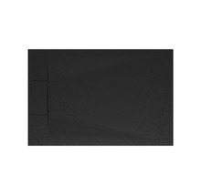 Rechthoekige douchebak van gegoten mineraal met afvoer