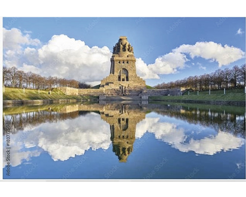 SCHULTE Douche achterwand Decodesign 255x150 cm bruin Monument voor de Volkerenslag bij Leipzig met waterbassin