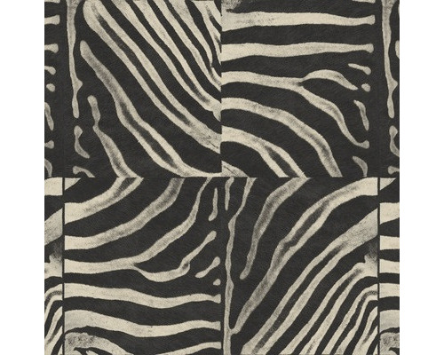 SELECTION Vliesbehang 811407 Fascinating Serengeti zebra zwart/wit Detail van een patroon met zebra-ontwerp