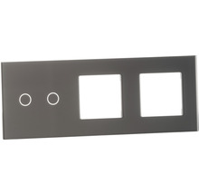 Schakelaarframe met twee schakelaars en twee stopcontacten