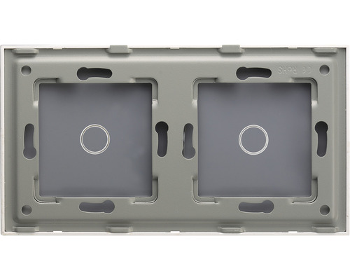 Achterkant van een dubbele lichtschakelaar afdekking