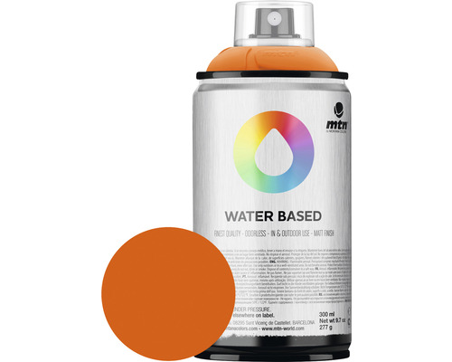 MTN Water Based spuitlak mat Azo Orange 300 ml