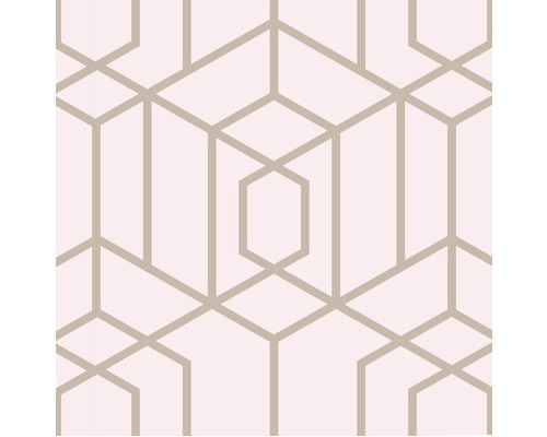JULIEN MACDONALD Vliesbehang 112092 Disco Vogue roze Behang met geometrisch patroon