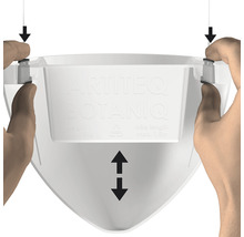 Montage van een witte Artiteq Botanik hangende plantenbak