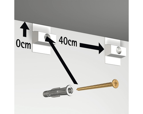 Illustratie van plug en schroef voor bevestiging