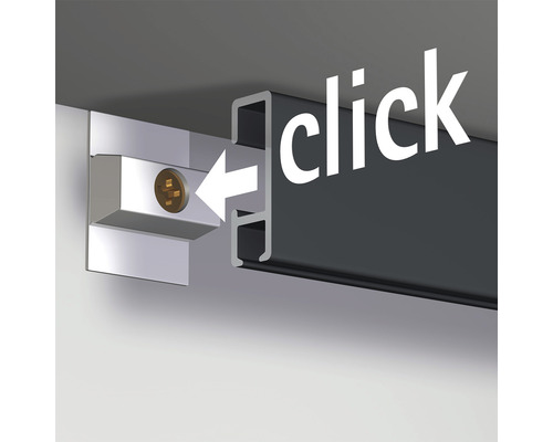 Illustratie van het klikmechanisme van een lat