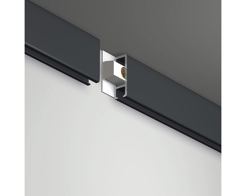 Detailopname van ledprofielen voor wandmontage