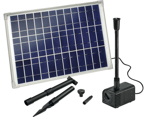 Vijverpomp op zonne-energie met zonnepaneel en accessoires