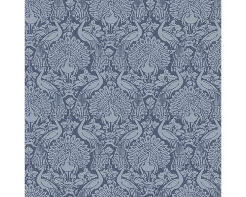 LAURA ASHLEY Vliesbehang 114910 Peacock damask dusky seaspray Behang met pauwenmotief