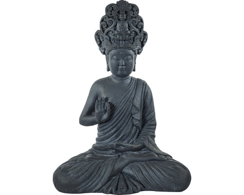 ELITE Boeddha oriental antraciet 25x15x35 cm