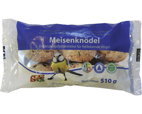 Vogelvoer winter mezenbollen zonder net, 6 st per pak Vogelvoer winter mezenbollen zonder net, 6 st per pak