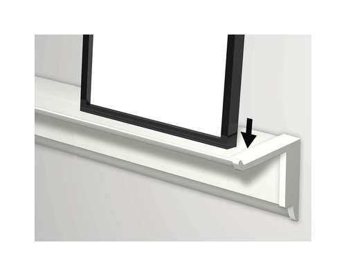 Wandplank met fotolijst en pijl