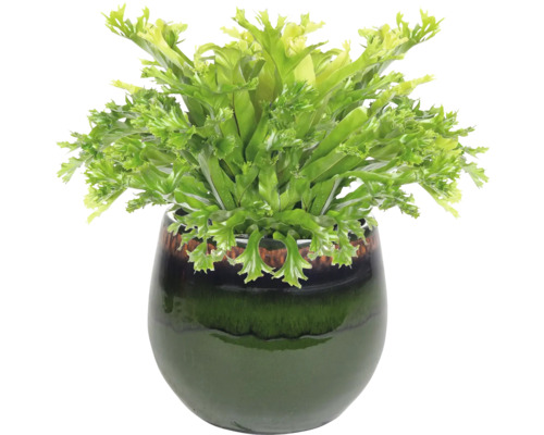 Kunst nestvaren in keramische pot voor decoratie