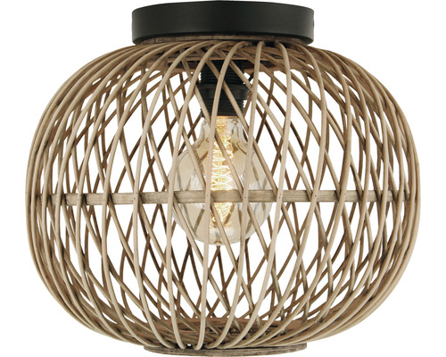 Plafondlamp van rotan met fitting