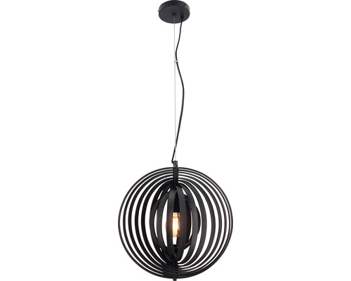 Hanglamp met bolvormige kap van metalen strips