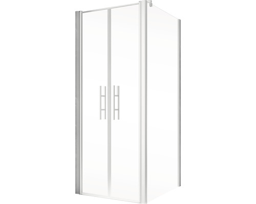 Hoekdouche met twee deuren en handgrepen