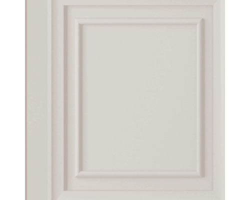 LAURA ASHLEY Vliesbehang 115256 Wood panel dove grau Close-up van een witte deur met frame