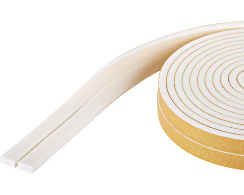 FIX-O-MOLL Standard schuimrubber tochtband permanent zelfklevend wit 9mm x 12 m Schuimrubberen afdichtband rol