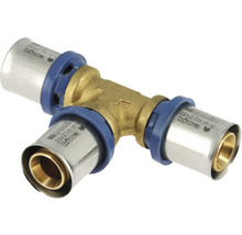 T-stuk van messing met persfitting
