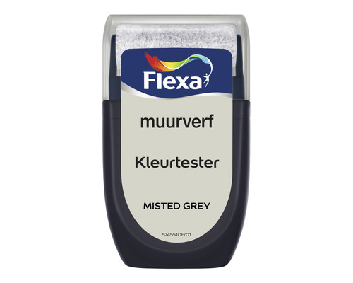 FLEXA Muurverf kleurtester Misted Grey 30 ml
