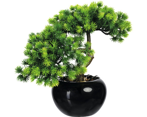 Kunstplant Bonsai lariks groen in pot H 25 cm