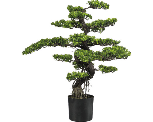 Kunstplant Bonsai groen in pot H 90 cm