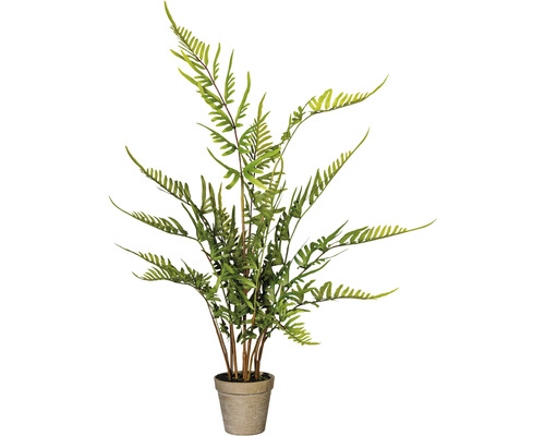 Kunstplant Dubbelloof groen in pot H 80 cm