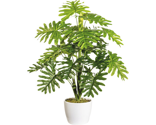 Kunstmatige kamerplant in witte pot
