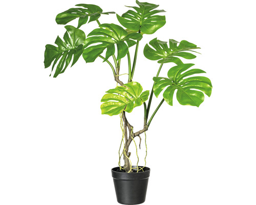 Kunstplant Splitblad philodendron groen in pot H 75 cm