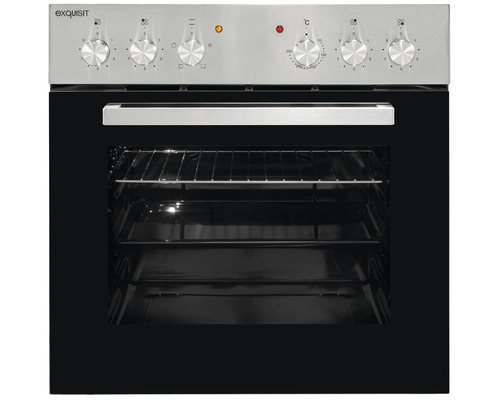 Exquisit inbouwoven met draaiknoppen en open ovendeur