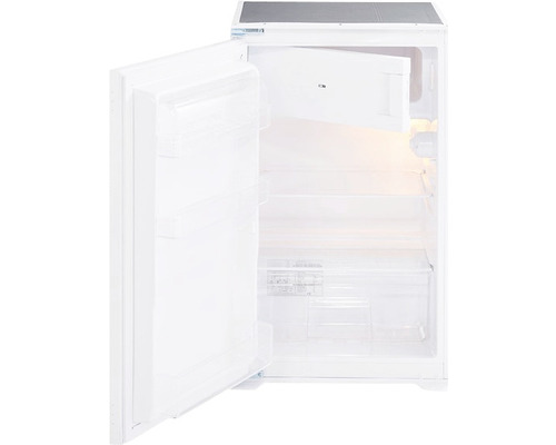 Geopende, lege koelkast