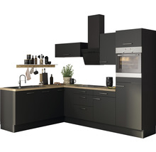 OPTIFIT Hoekkeuken zonder apparatuur Ingvar420 antraciet mat 270x60 cm