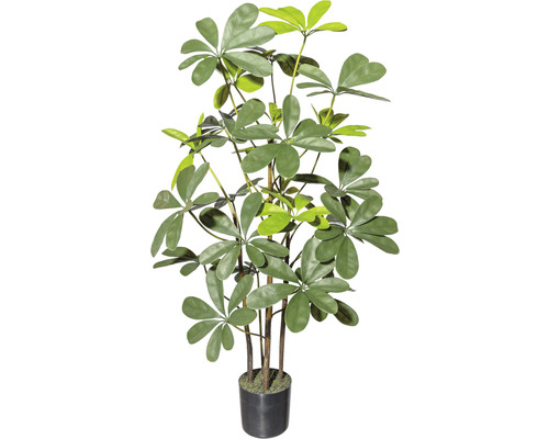 Kunstplant Schefflera groen in pot H 90 cm