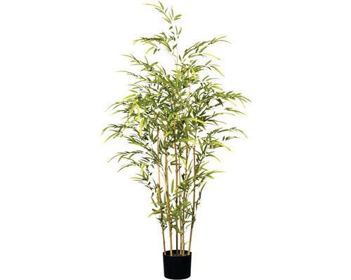 Kunstplant Bamboe groen in pot H 130 cm