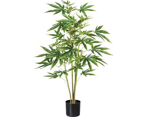 Kunstplant Sierhennep groen in pot H 90 cm