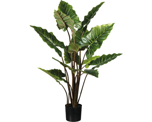 Kunstplant Taro groen in pot H 140 cm