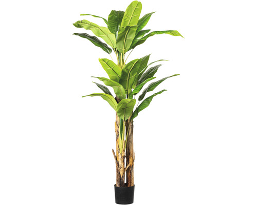 Kunstplant Bananenplant groen in pot H 180 cm